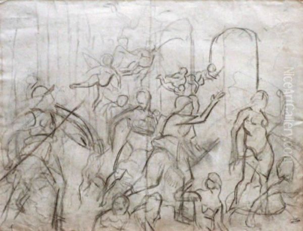 Etude De Scene Antique - view 1