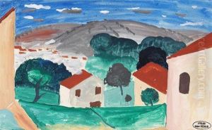 Paysage Avec Maison Rose by Andre Derain