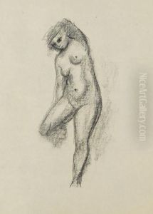Femme Nue Penchee, La Main Droite Sur Le Pied Droit by Andre Derain