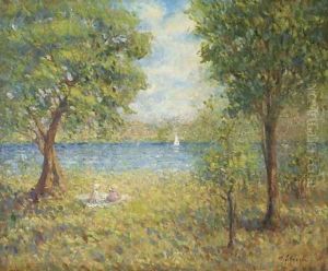 Deux fillettes au bord de l'eau by Henri Lebasque