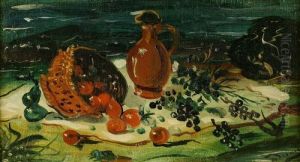 Pitcher And Turned Over Fruitbasket by Andre Derain