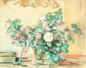 Stilllife Of Flowers On A Desk