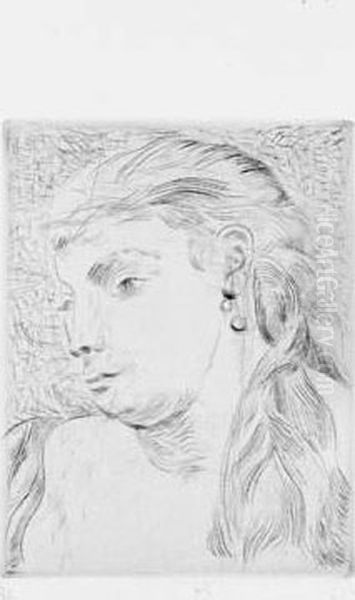 [tete De Femme Avec Une Tresse] - view 1