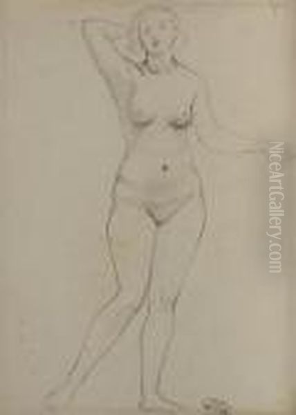 French, - Standing Femalenude - view 1