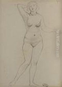 French, - Standing Femalenude by Andre Derain