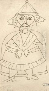 Personnage.
Cachet D'atelier En Bas A Droite. by Andre Derain