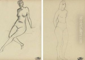 Femme Nue Assise Aux Jambes Croisees