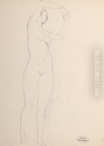 Nu Debout Les Bras Leves by Andre Derain