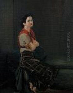 Seated Girl With Folded Arms Seated Girl With Folded Arms