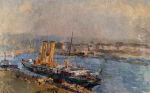 The Port of Rouen by Albert Lebourg