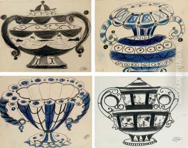 A Set Of Twenty-five Designs For Ceramics - view 1