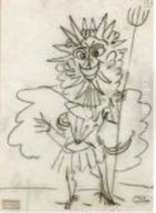Personnage A La Fourche. by Andre Derain