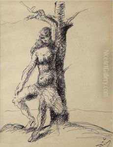 Figure Et Arbre by Andre Derain