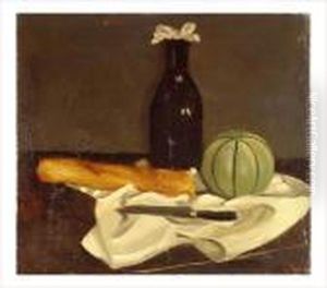 Melon, Flacon, Couteau Et Pain Sur Une Nappe, Vers 1931-1932 by Andre Derain
