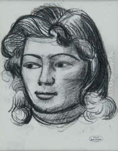 Visage De Femme Aux Boucles by Andre Derain