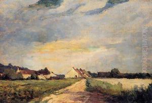 Landscape with Houses by Albert Lebourg