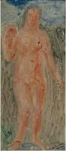 Jeune Femme Nue Debout, Circa 1920 by Andre Derain