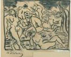 Femmes Dans Un Paysage by Andre Derain