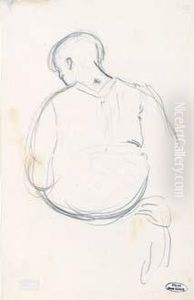 Femme Assise De Dos by Andre Derain