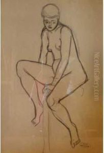 Nu Au Tabouret by Andre Derain
