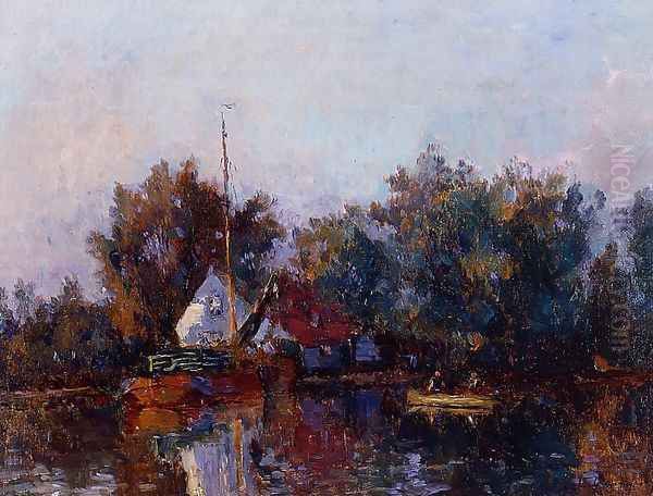 Canal in Holland near Rotterdam - view 1