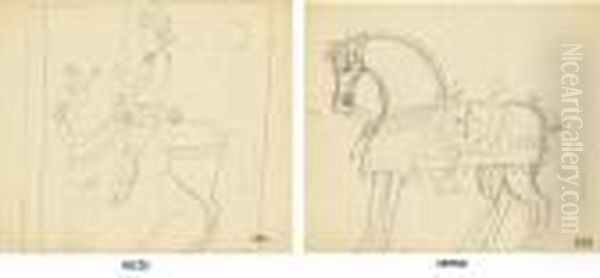 Le Chevalier (recto); Cheval Et Son Harnachement (verso) - view 1