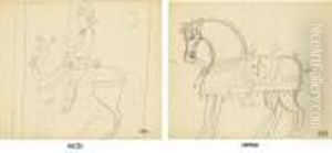 Le Chevalier (recto); Cheval Et Son Harnachement (verso) by Andre Derain