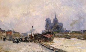 Notre Dame de Paris, View from Pont de la Tournelle by Albert Lebourg