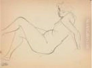 Nu Feminin Etendu by Andre Derain