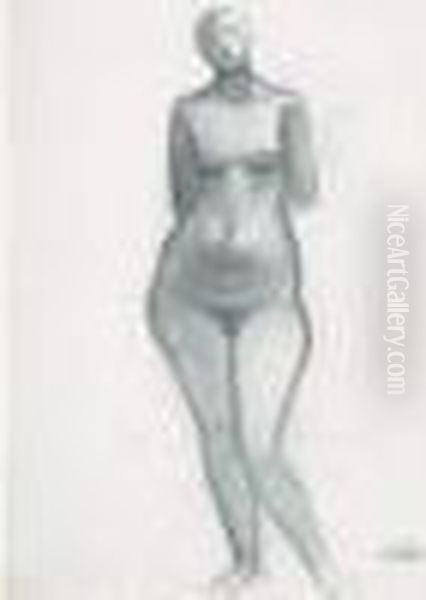 Nu Feminin Bras Derriere Le Dos, Tete Levee - view 1