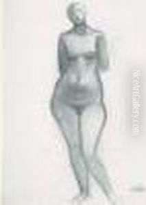 Nu Feminin Bras Derriere Le Dos, Tete Levee by Andre Derain