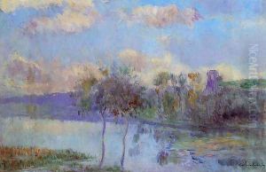 The Pond at Chalou-Moulineux, near Etampes by Albert Lebourg