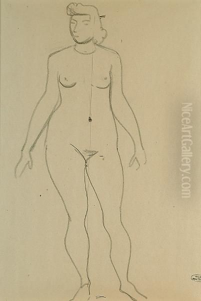 Standing Female Nude - view 1