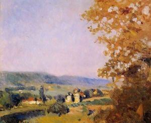Houses in the Valley by Albert Lebourg