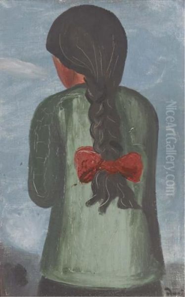 A Young Girl With A Red Bow - view 1