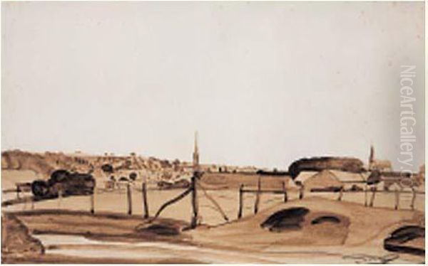 Paysage Aux Deux Clochers, Circa 1942-1943 - view 1