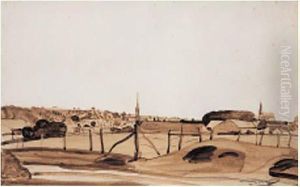 Paysage Aux Deux Clochers, Circa 1942-1943 by Andre Derain