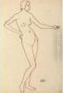 Femme Nue Debout, La Main Droite Sur La Hanche by Andre Derain