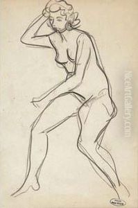 Etude De Nu Feminin by Andre Derain