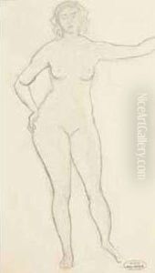 Nu Au Bras Leve. by Andre Derain