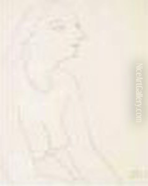 Femme En Buste Au Collier. - view 1