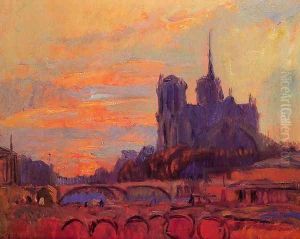 View of Notre Dame and the Seine by Albert Lebourg