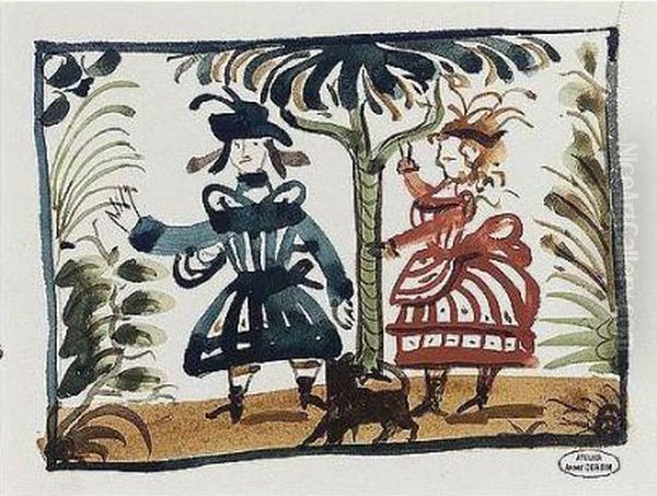 Couple Sous Un Arbre - view 1