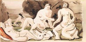 Femmes Nues Dans Un Paysage by Andre Derain