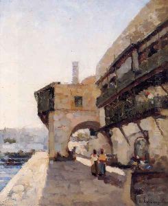 The Quay de l'Amiraute in Algiers by Albert Lebourg