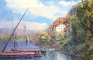 The Shores of Lake Geneva at Saint-Gingolph by Albert Lebourg