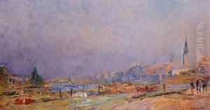 The Banks of the Seine at Rouen by Albert Lebourg