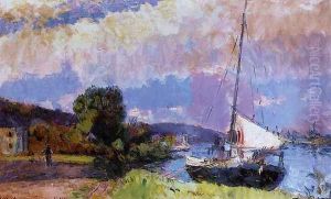 The Banks of the Seine: Caumont in Summer by Albert Lebourg
