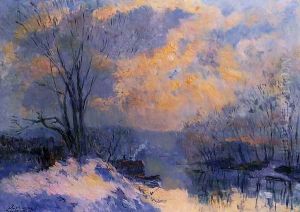 The Small Branch of the Seine at Bas-Meudon: Snow and Wiinter Sun The Small Branch of the Seine at Bas-Meudon: Snow and Wiinter Sun