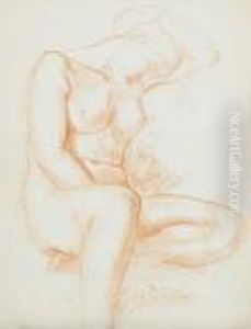 Studies Of Female Nude (set Of Three) by Charles Despiau